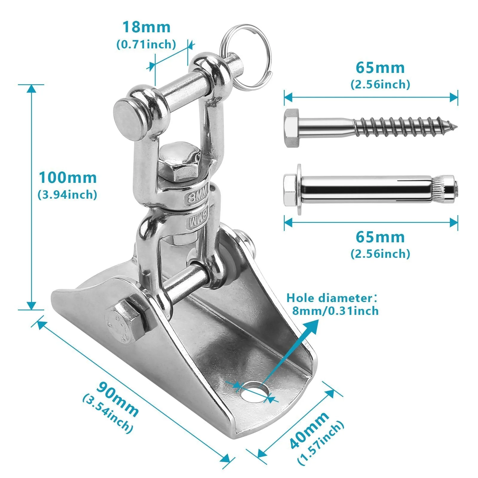 2-Pack: 360° Rotation Swing Hanger Brackets Set