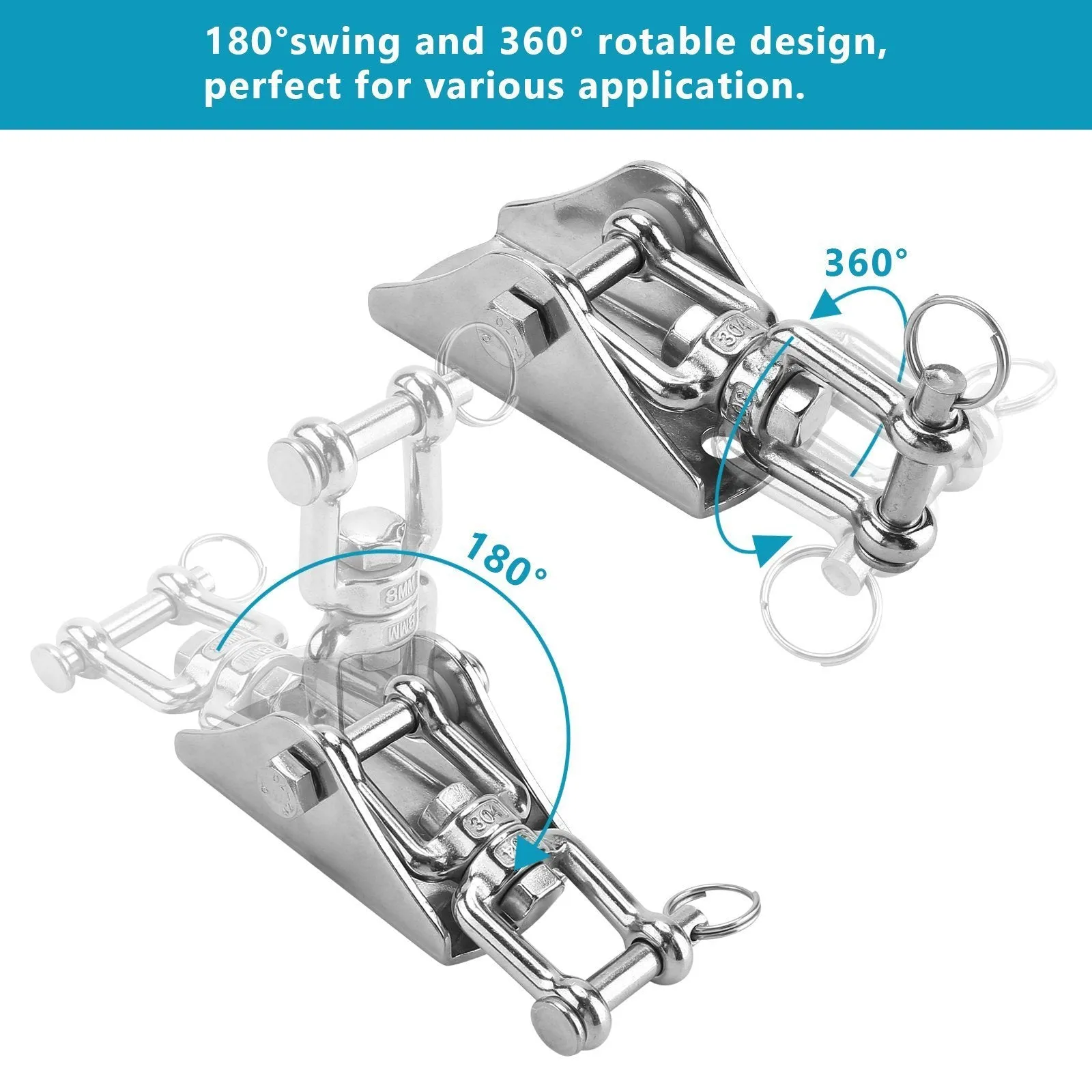 2-Pack: 360° Rotation Swing Hanger Brackets Set