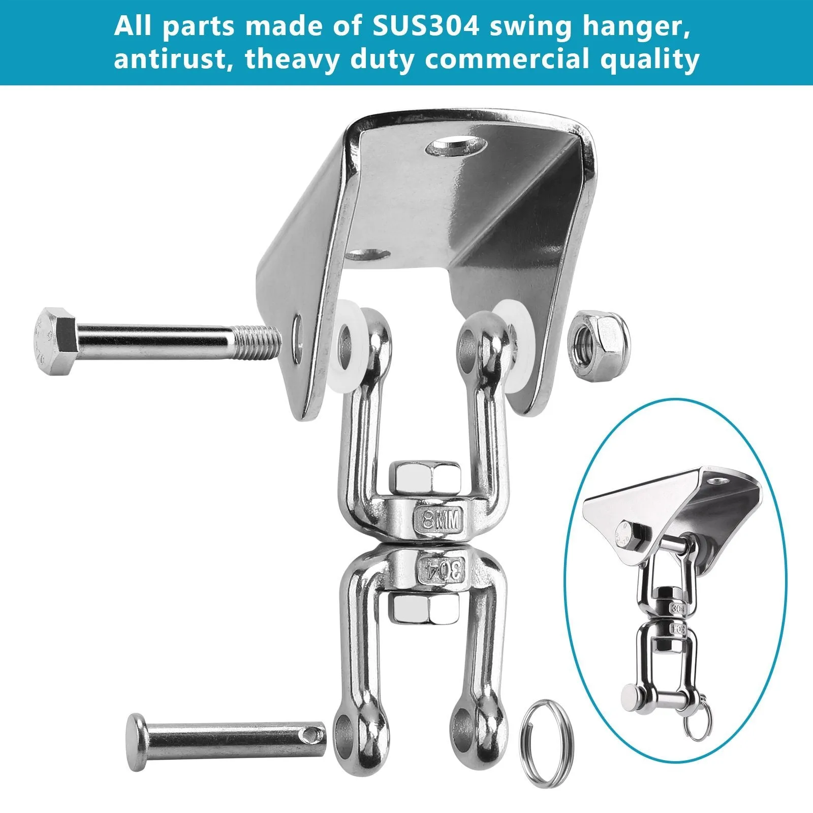 2-Pack: 360° Rotation Swing Hanger Brackets Set