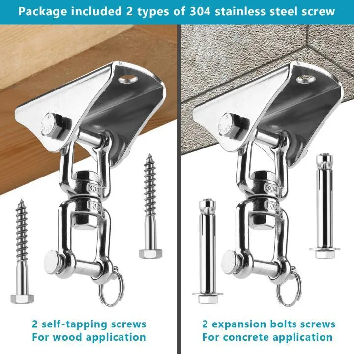 2-Pack: 360° Rotation Swing Hanger Brackets Set