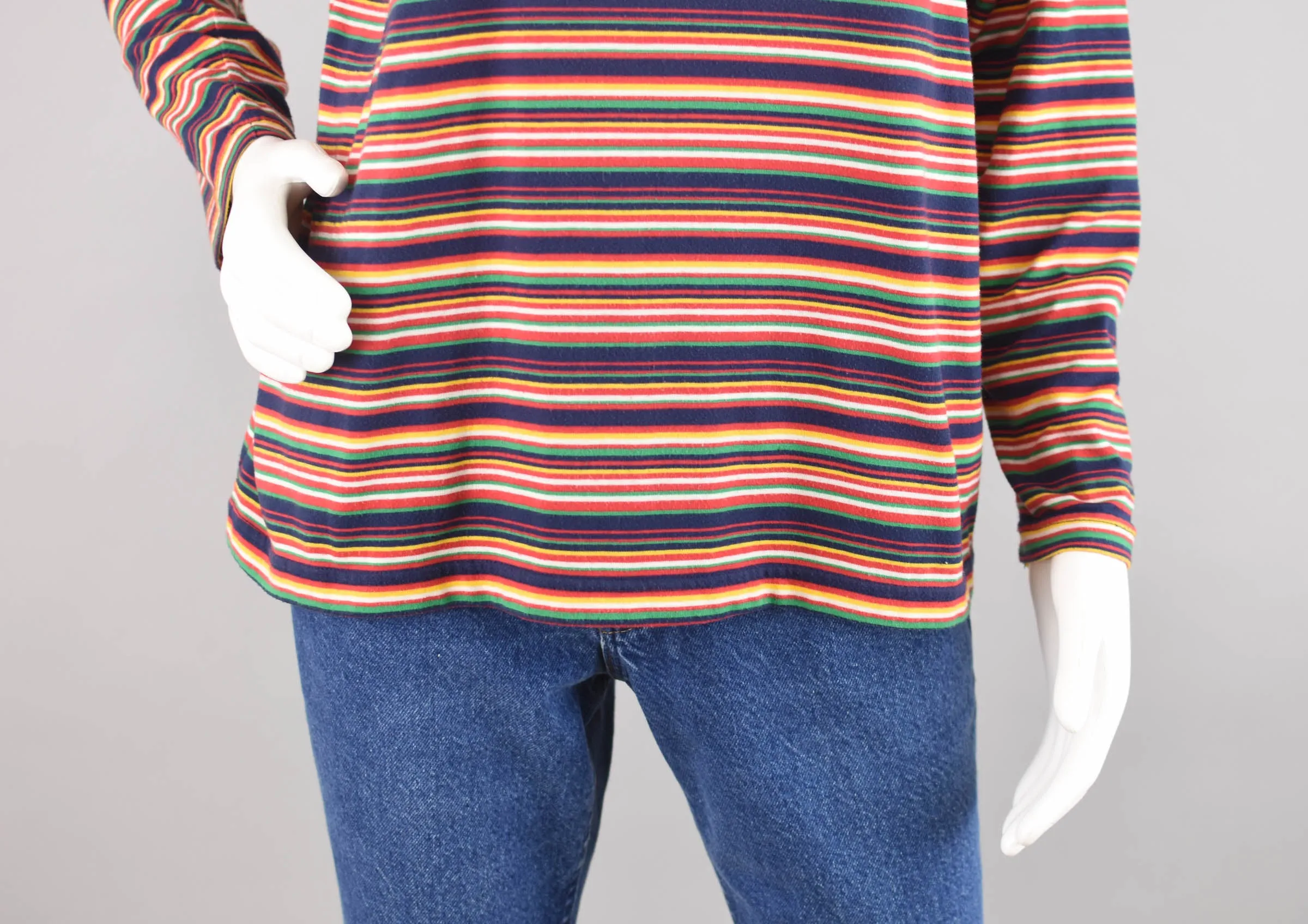 90s Striped Long Sleeve Grunge Shirt, Women's Large