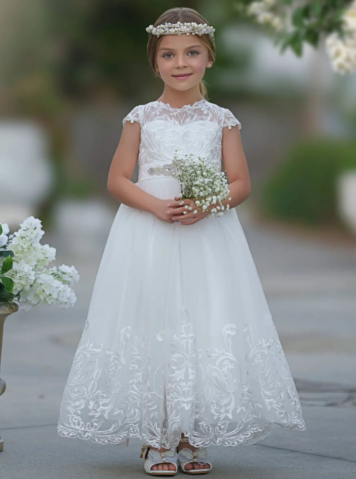 Abundant Grace Crystal Sash Communion Gown