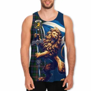 Allison Tartan Family Crest Men's Tank Top with Scottish Majestic Lion