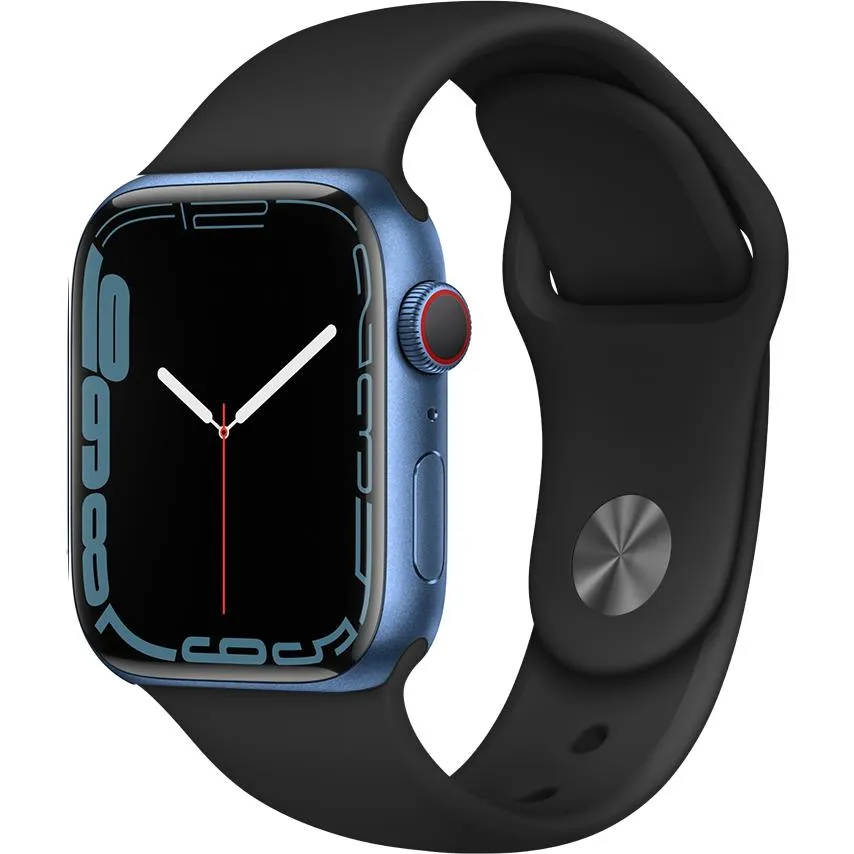 Apple Watch Series 7 45mm Blue Aluminium Case GPS   Cellular [~Renewed]