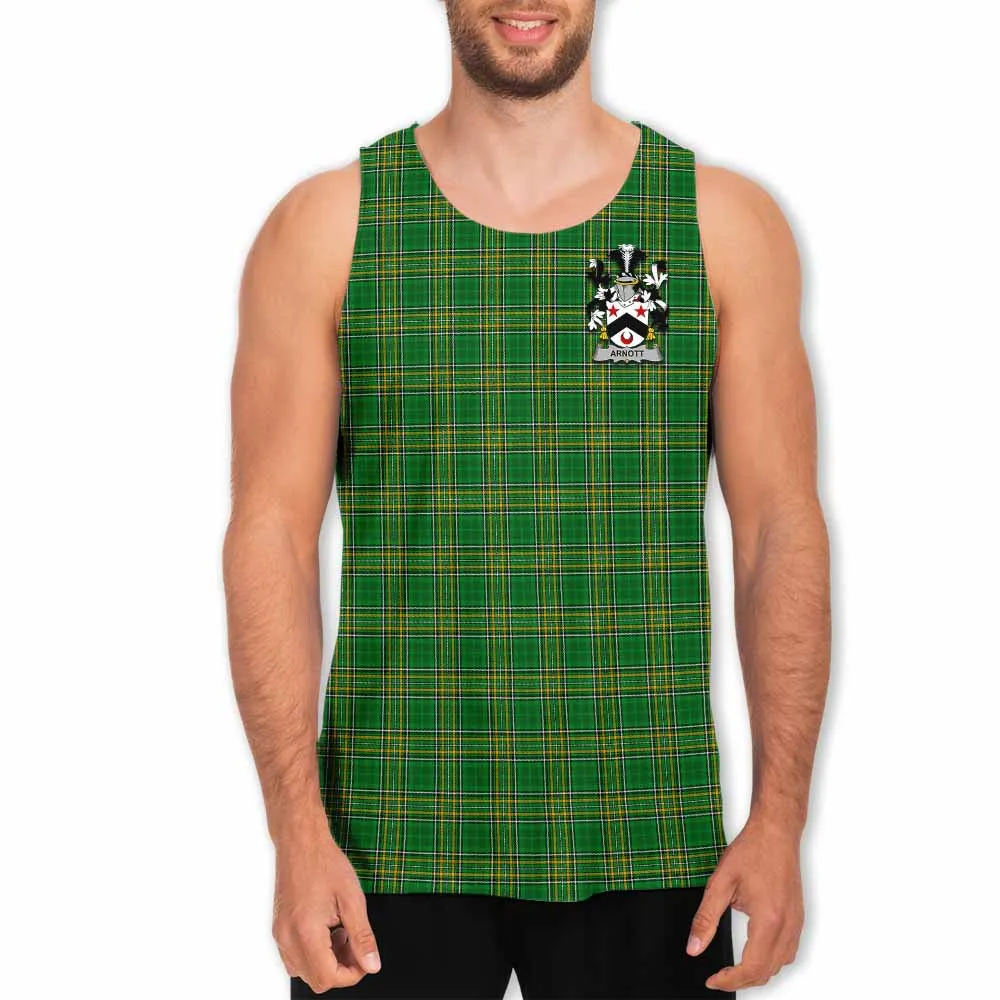 Arnott Irish Clan Tartan Men's Tank Top with Coat of Arms