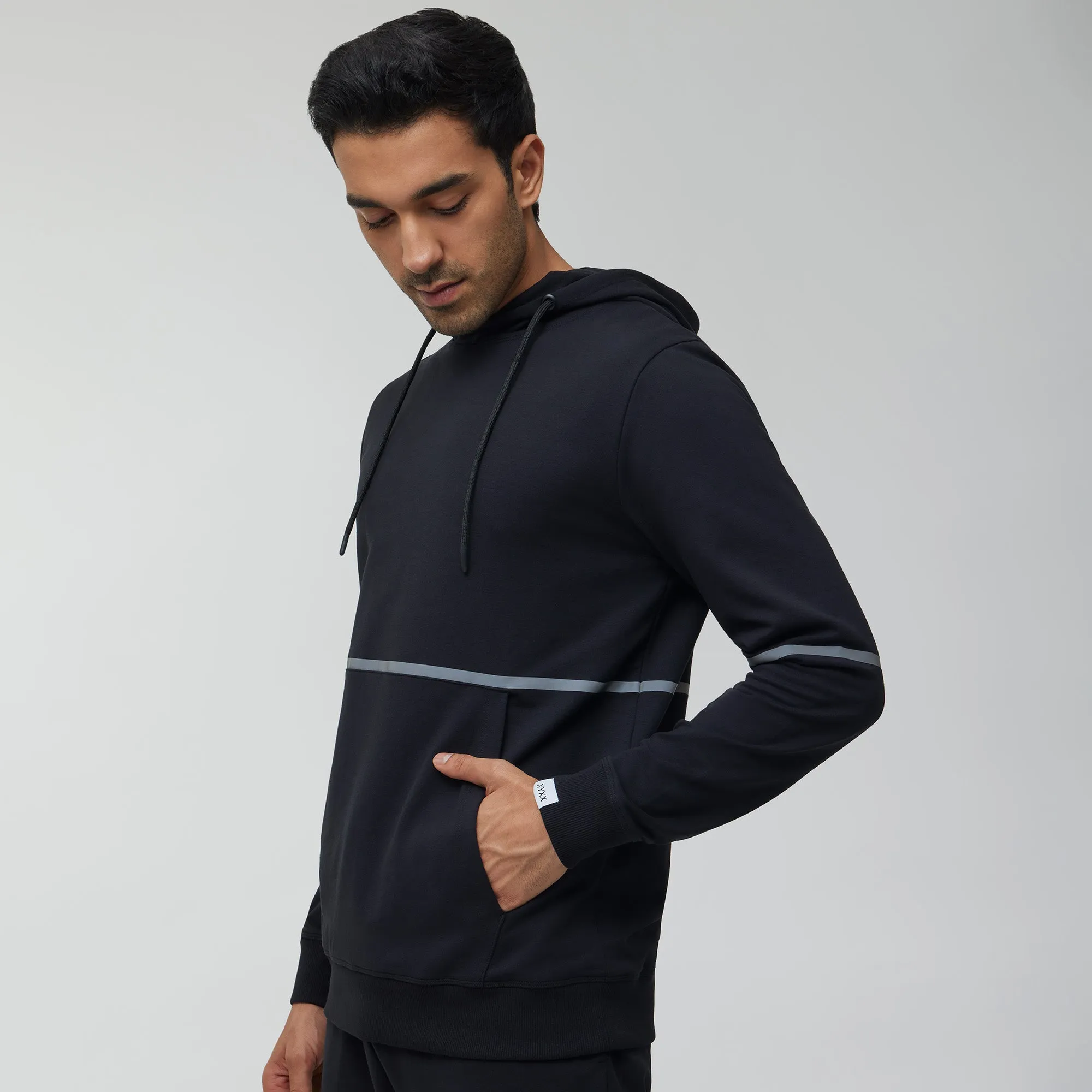 Ascent French Terry Cotton Blend Hoodie and Joggers Co-Ord Pitch Black