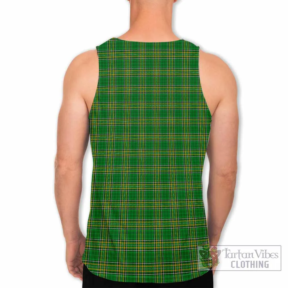 Bagwell Irish Clan Tartan Men's Tank Top with Coat of Arms