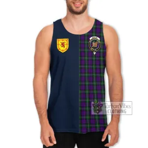 Baillie Highland Society Tartan Men's Tank Top Alba with Scottish Lion Royal Arm Half Style