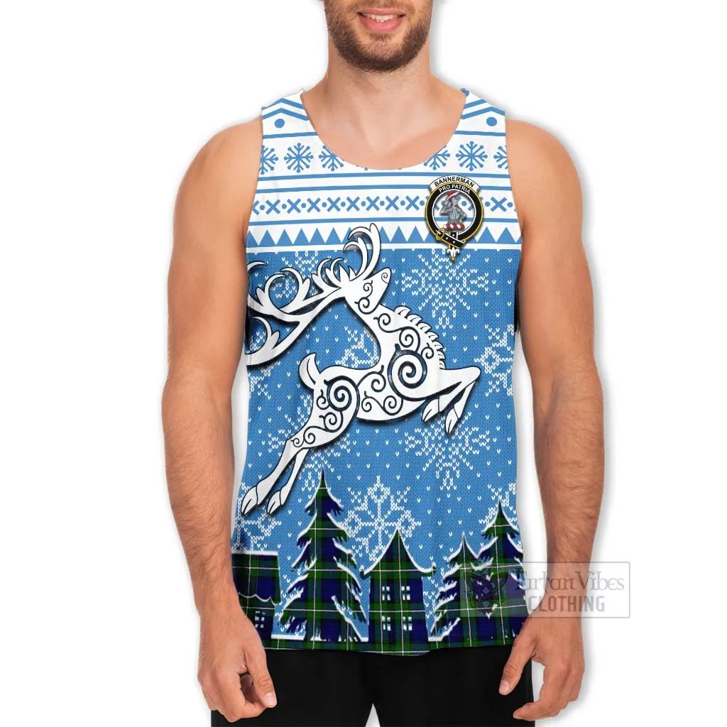 Bannerman Clan Christmas Men's Tank Top Celtic Reindeer Style