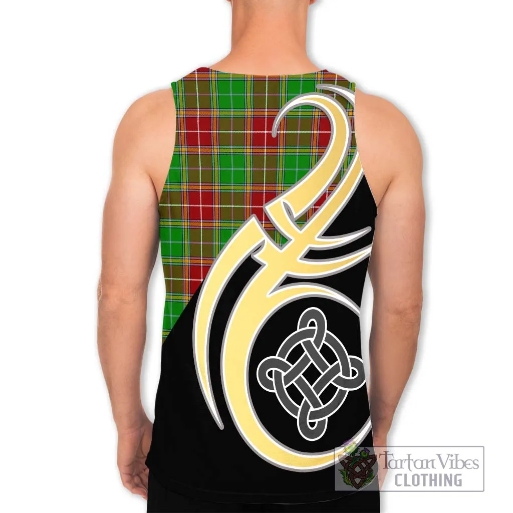 Baxter Modern Tartan Men's Tank Top with Family Crest and Celtic Symbol Style