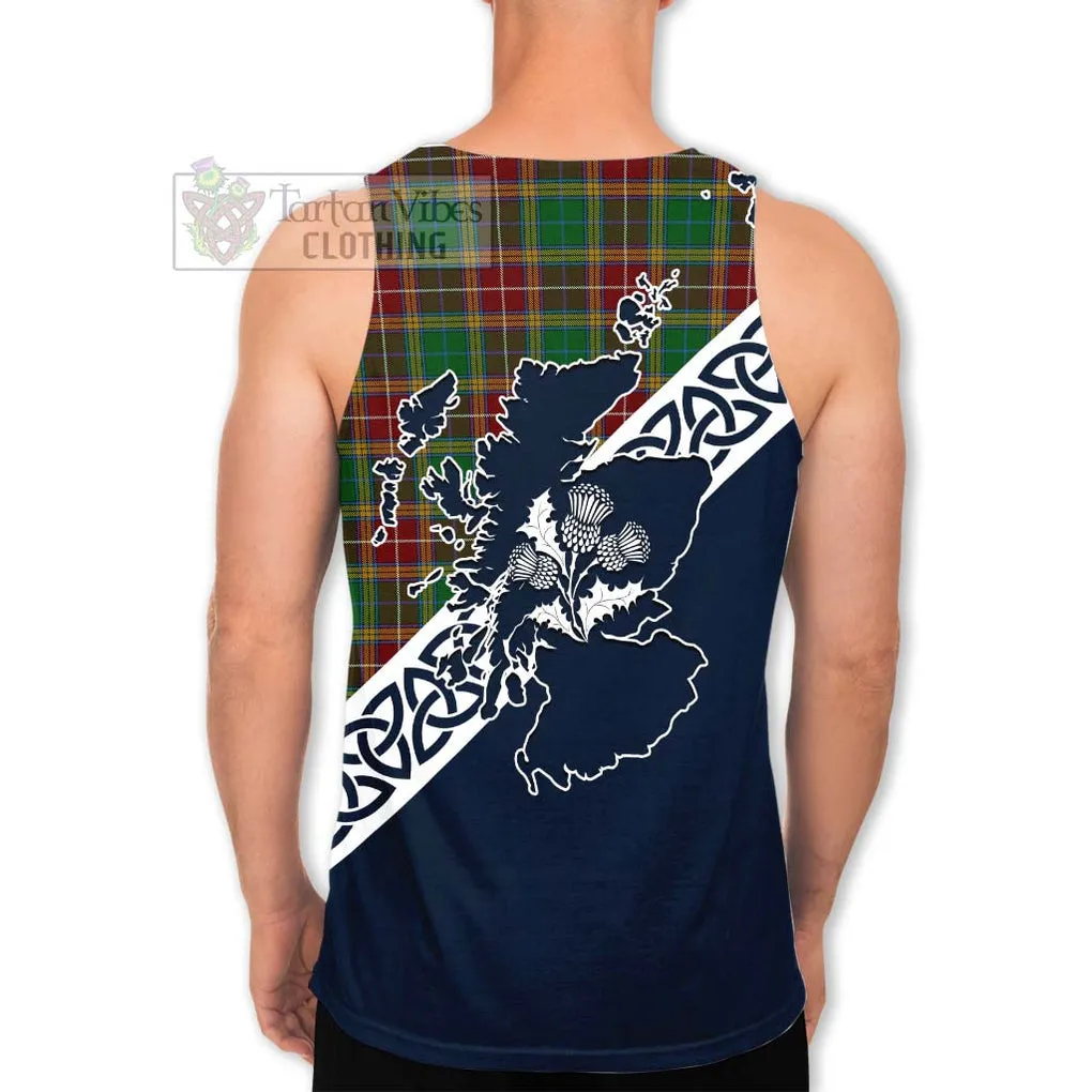 Baxter Tartan Men's Tank Top Featuring Thistle and Scotland Map