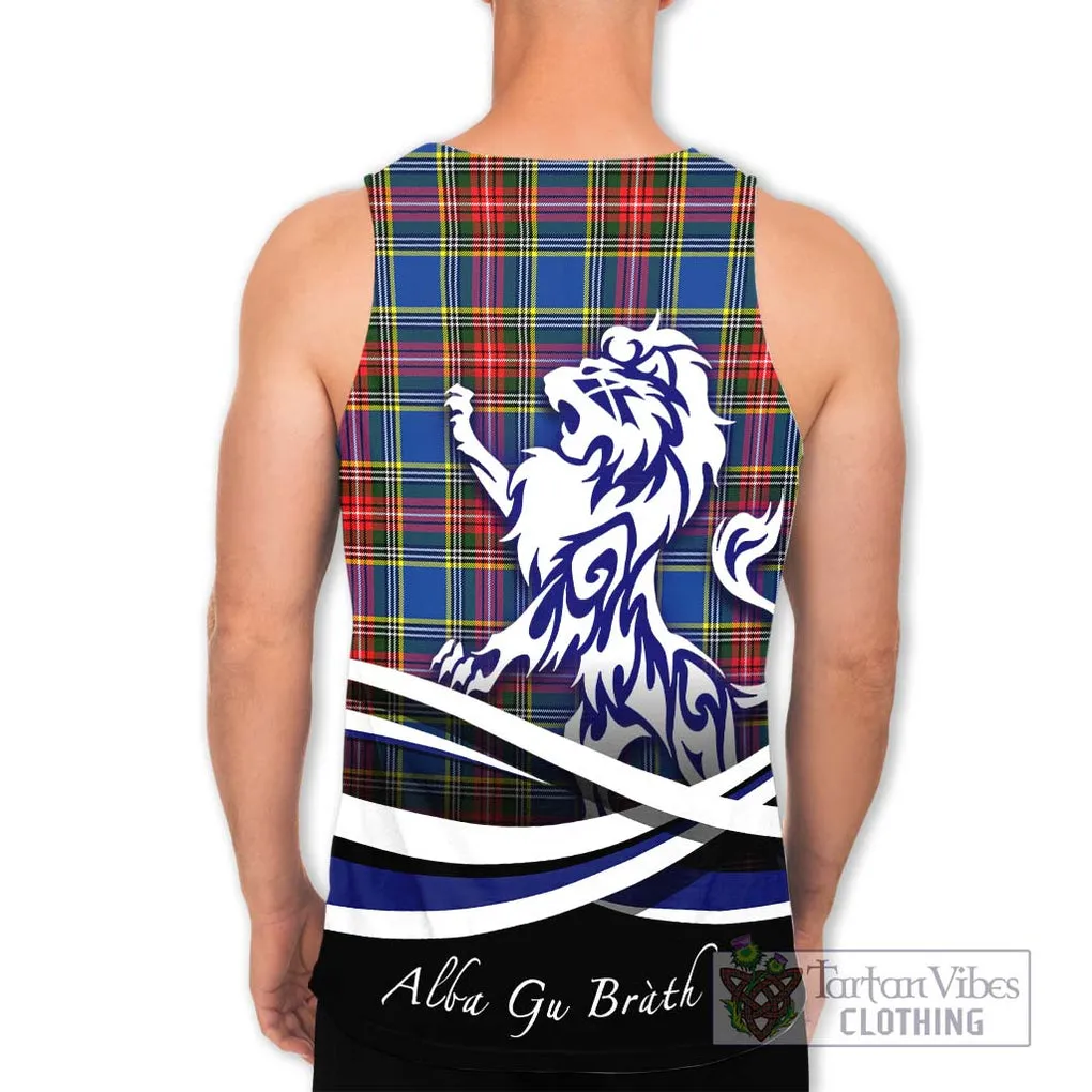 Bethune Tartan Men's Tank Top with Alba Gu Brath Regal Lion Emblem