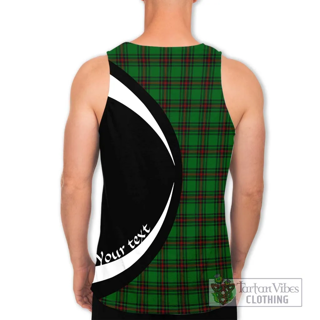 Beveridge Tartan Men's Tank Top with Family Crest Circle Style