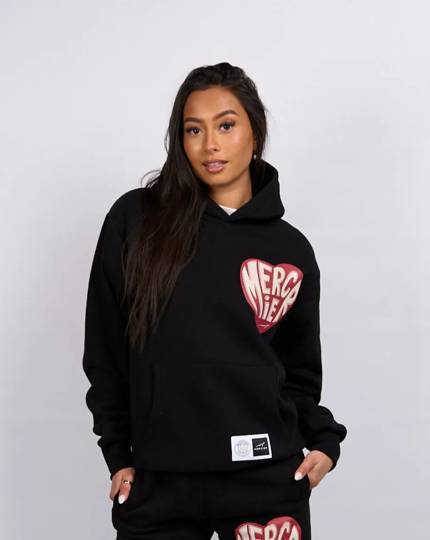 Black Mercier Heart Hoodie