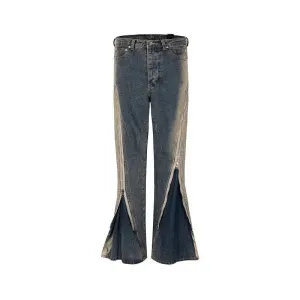 Blue Flare Jean Wide Leg Pant