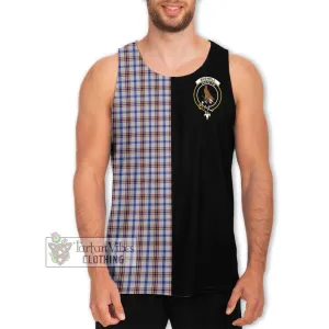 Boswell Tartan Men's Tank Top with Family Crest and Half Of Me Style