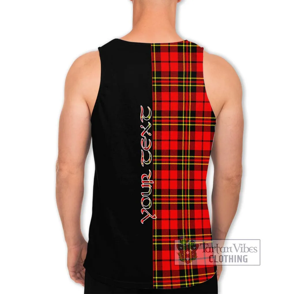 Brodie Modern Tartan Men's Tank Top with Family Crest and Half Of Me Style