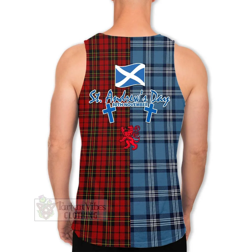 Brodie Tartan Men's Tank Top Happy St. Andrew's Day Half Tartan Style