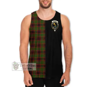 Buchan Tartan Men's Tank Top with Family Crest and Half Of Me Style