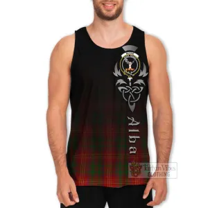 Burns Tartan Men's Tank Top Featuring Alba Gu Brath Family Crest Celtic Inspired