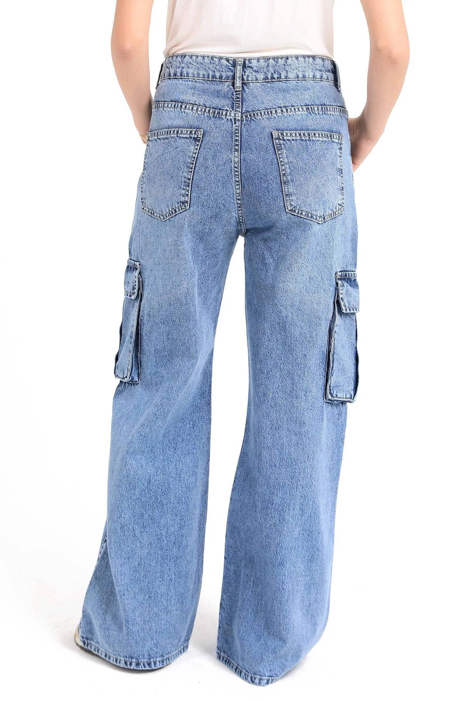 Cargo Jeans with Side Pockets