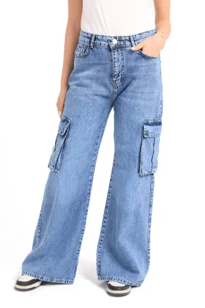 Cargo Jeans with Side Pockets