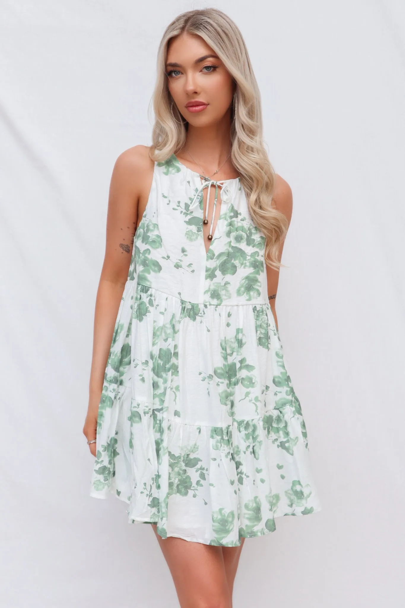 Chanel Mini Dress - Green Floral