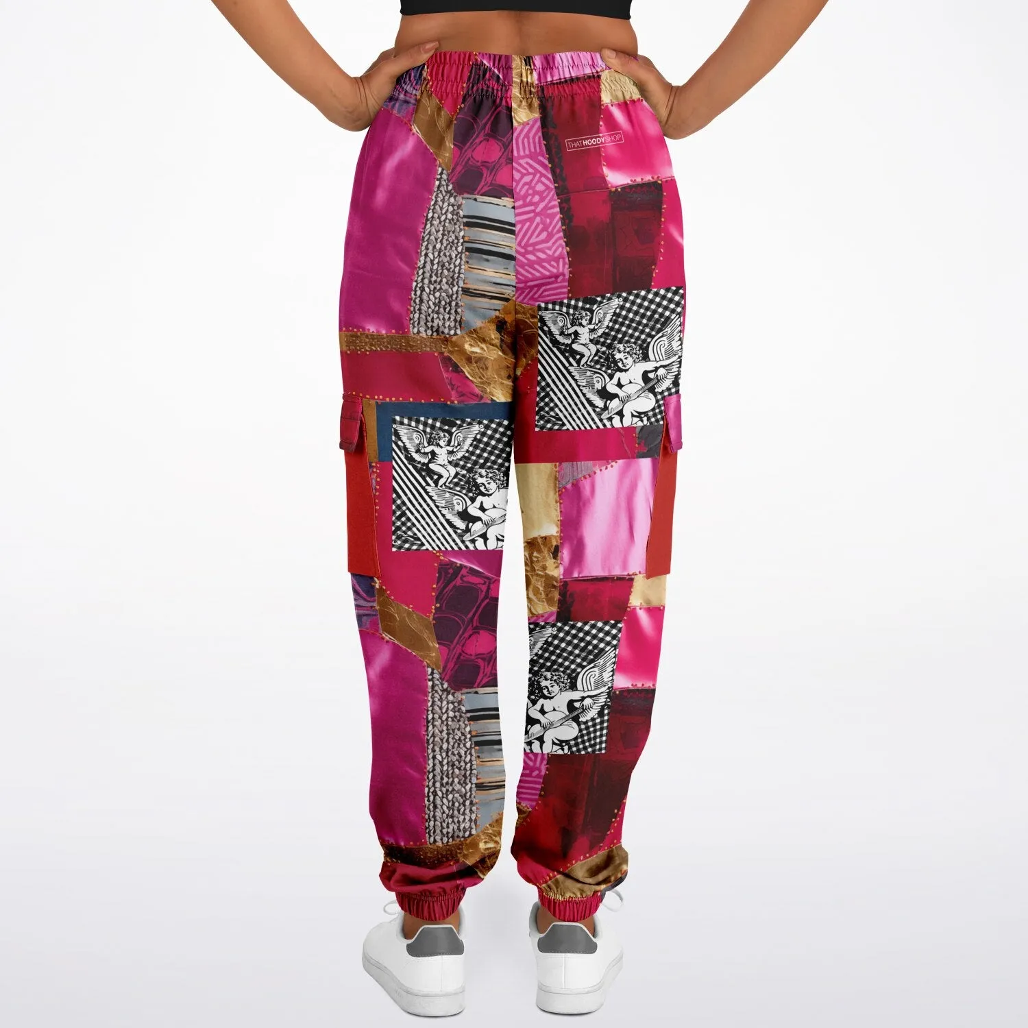 Color Me Pink and Gold Cotton Fleece Unisex Cargo Joggers