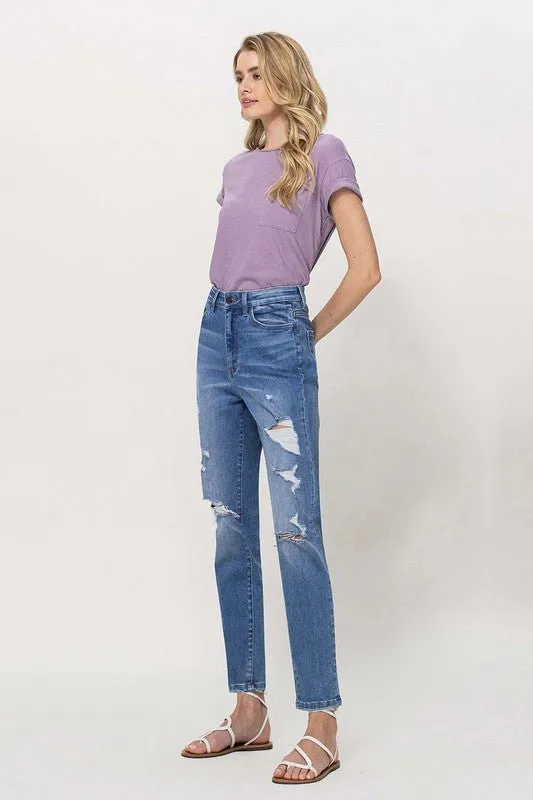 Distressed Mom Jeans