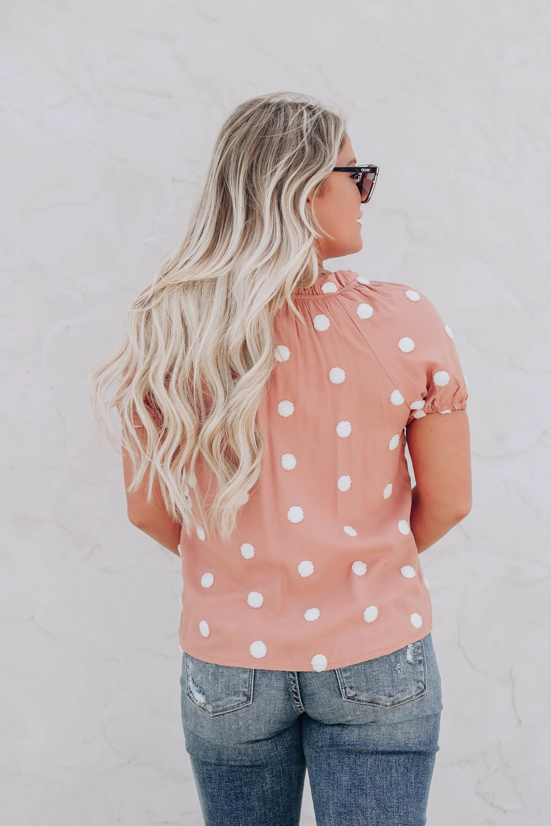 Dusty Sienna Polka Dot Blouse