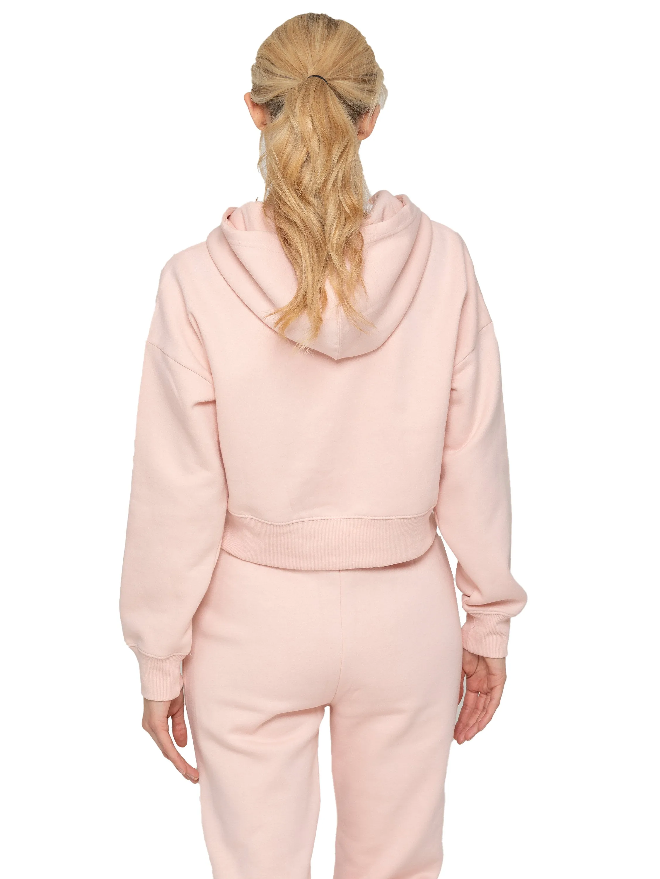 Enzo | Womens Crop Zip Hoodie Tracksuit Set