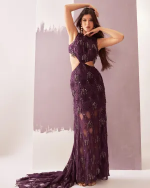 Ethereal Allure: Embroidered Gown