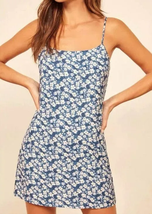 Floral Printed Scoop Shift Mini Dress