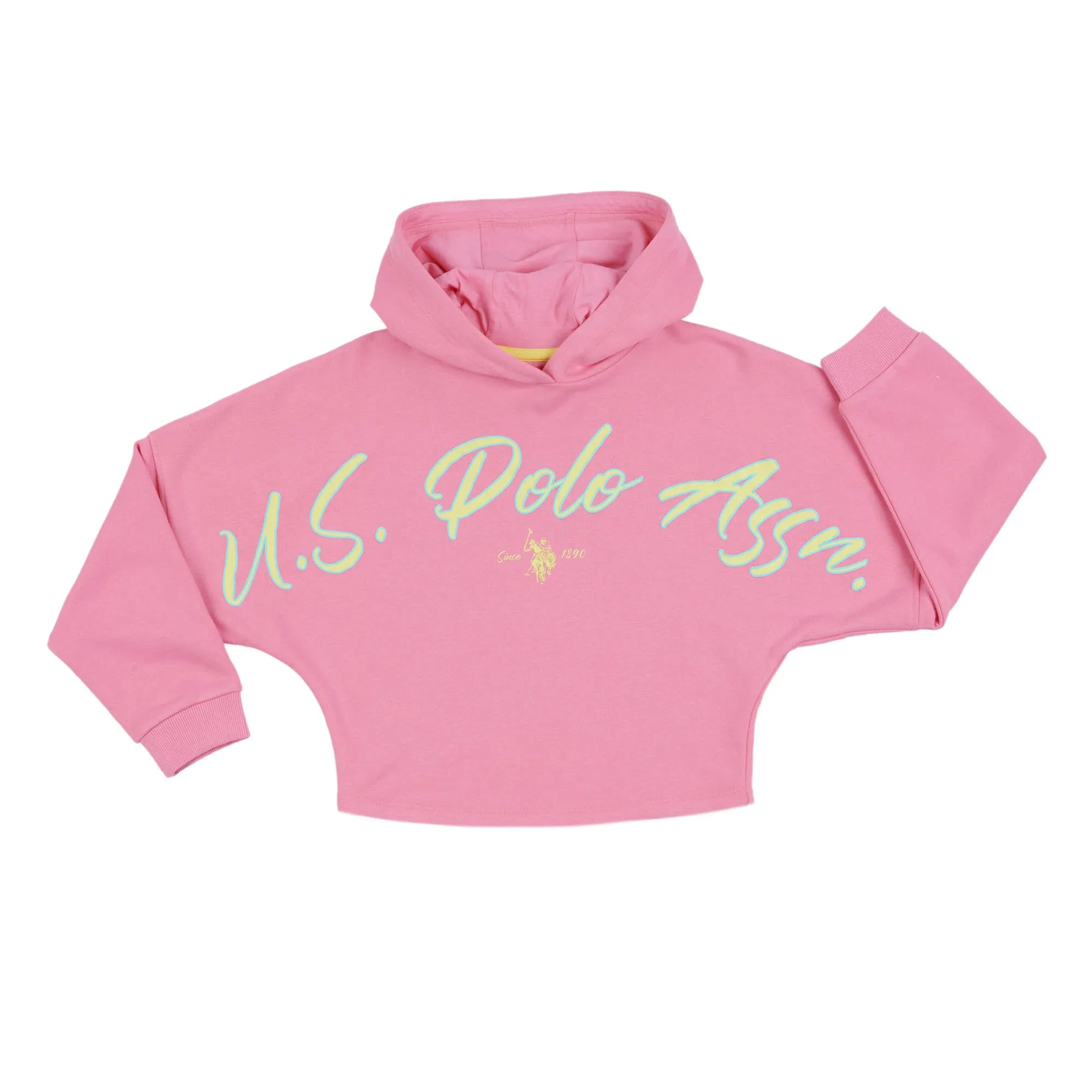 Girls Cropped Batwing Hoodie in Morning Glory