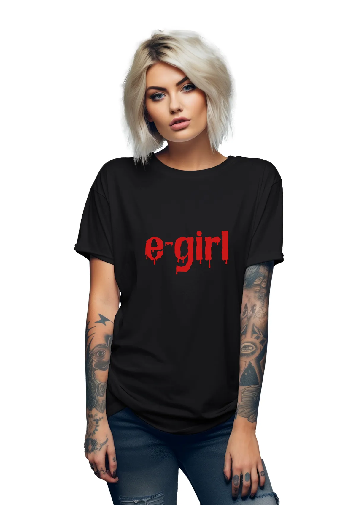 Gothic E-Girl T-Shirt – Gory 3D and 2D Editions