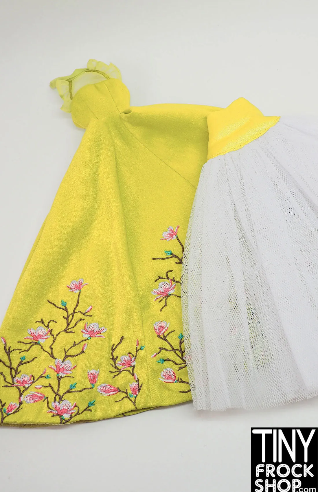 Integrity Ruffles and Blooms Eugenia Perrin Embroidered Lime Gown