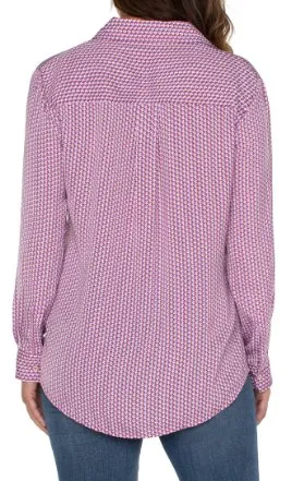 Liverpool Flap Pocket Woven Blouse