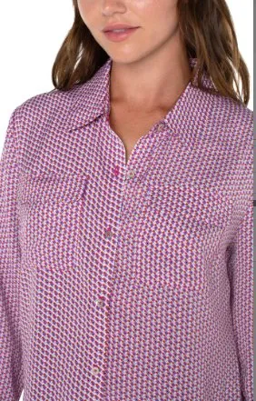 Liverpool Flap Pocket Woven Blouse