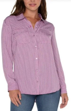 Liverpool Flap Pocket Woven Blouse