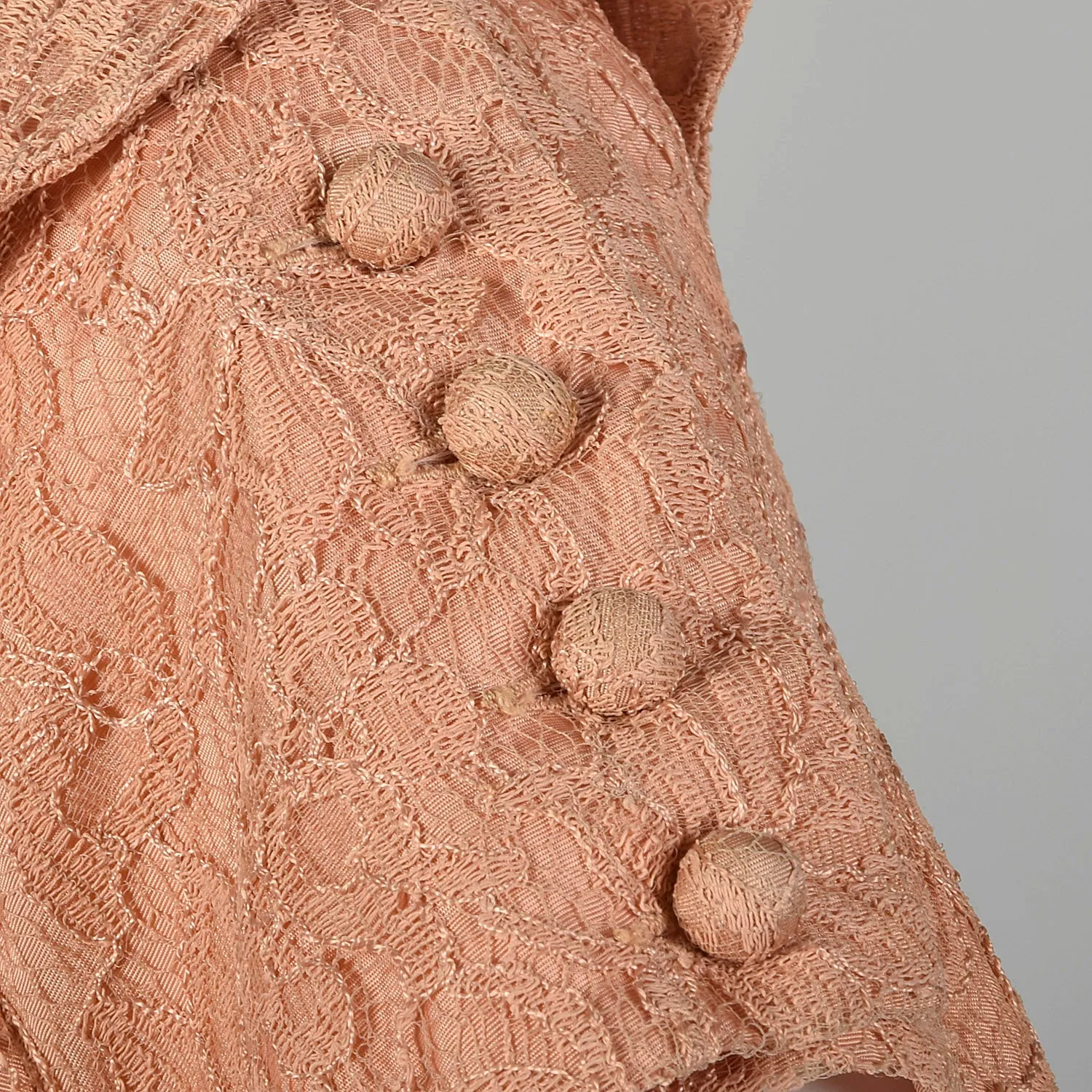 Medium-XL 1960s Pink Lace Maternity Skirt Set