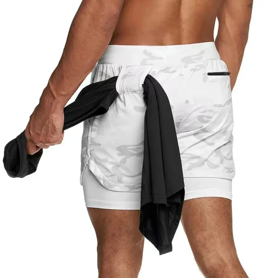 Men's Camo Running Gym Shorts