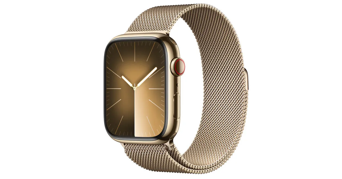 Original band gold milanese loop stainless steel apple watch  45mm