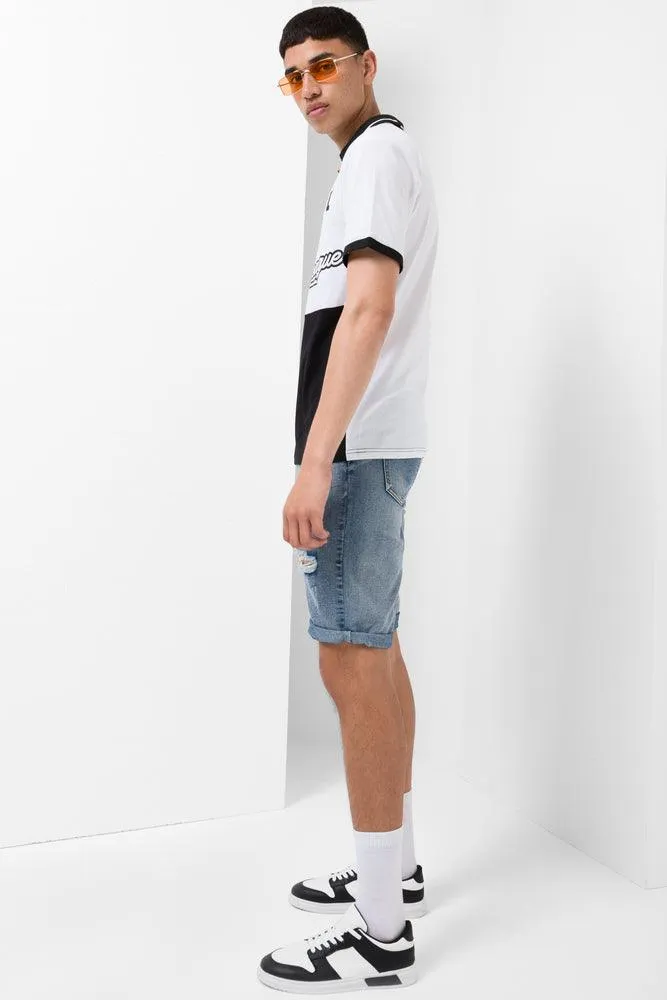 Oversized Short Sleeve Golfer White