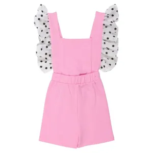 POLKA DOT FRILL ROMPER W/ REMOVABLE STRAPS