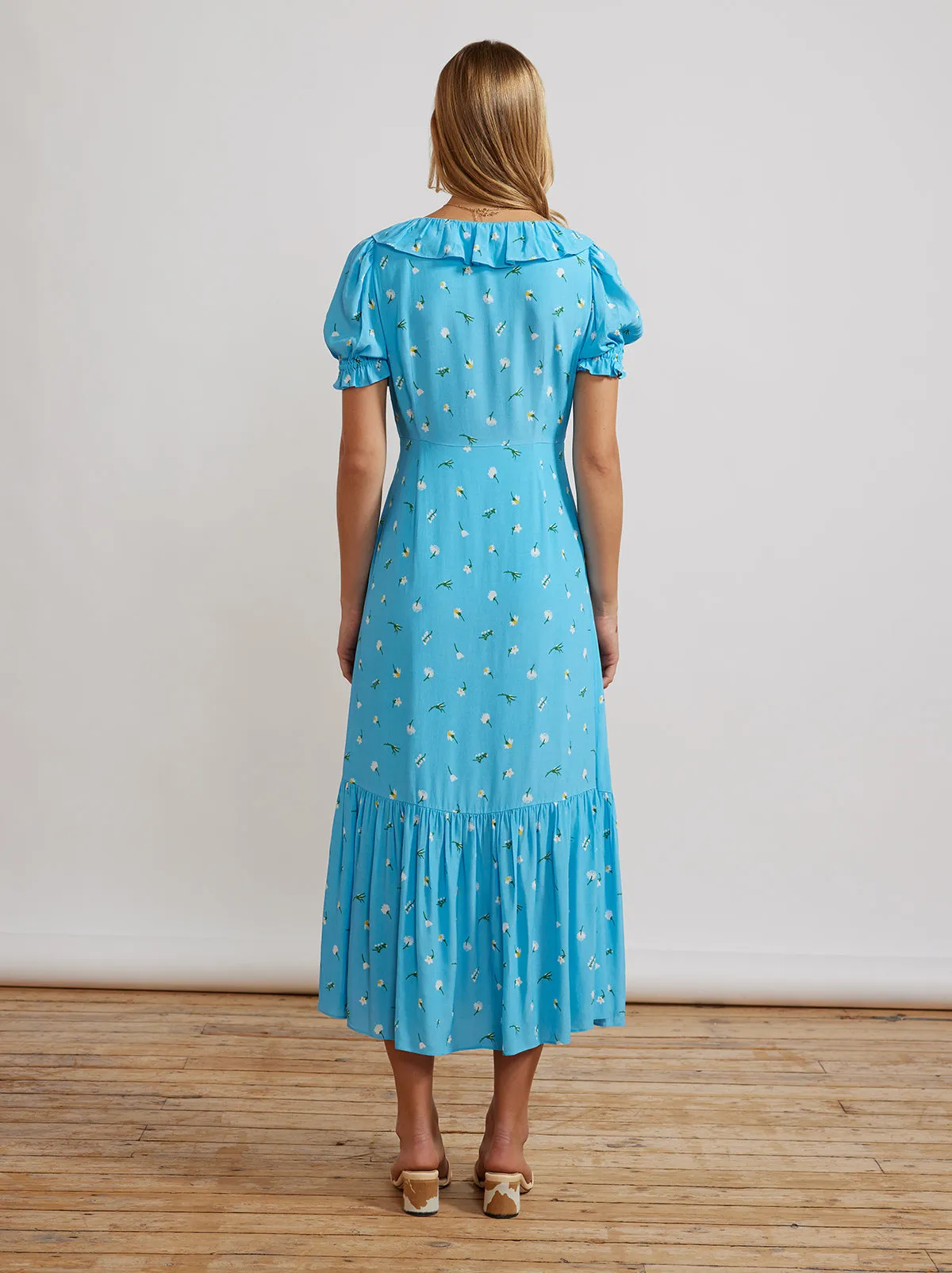 Prunella Blue Vintage Floral Dress