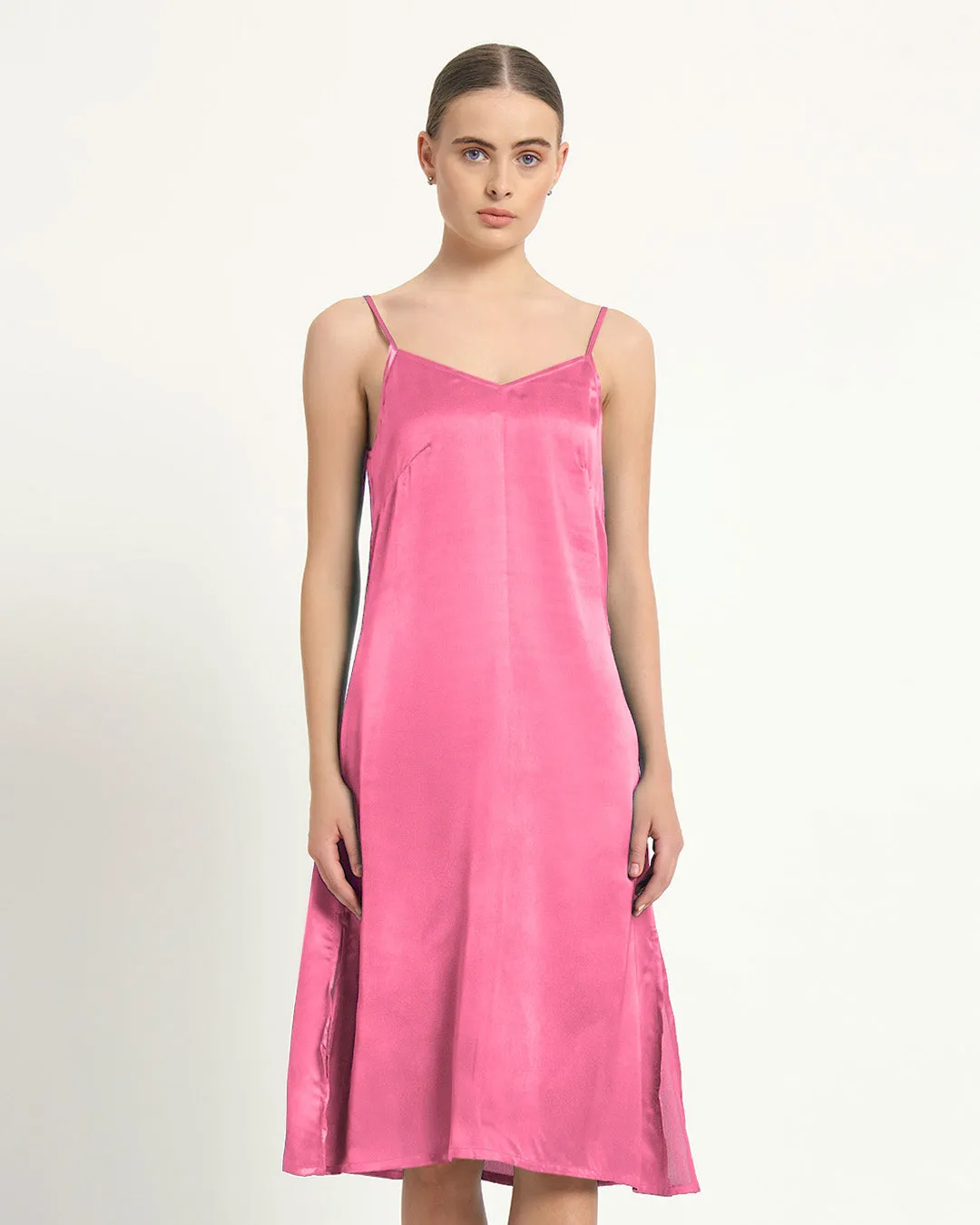 Satin Grace Opulent French Rose Dress