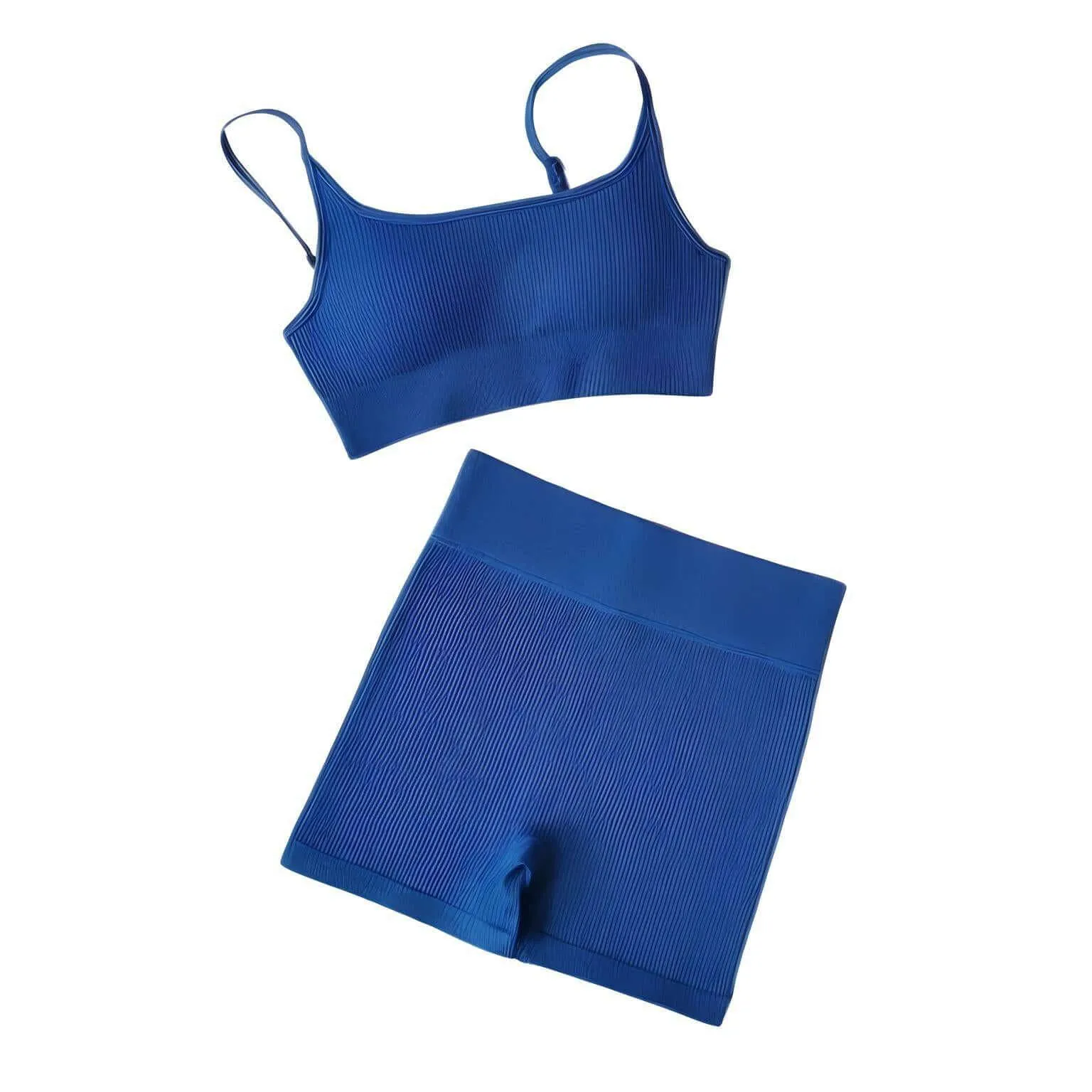 Seamless Yoga Set Female Women's Crop Top Bra & Shorts 2PCS