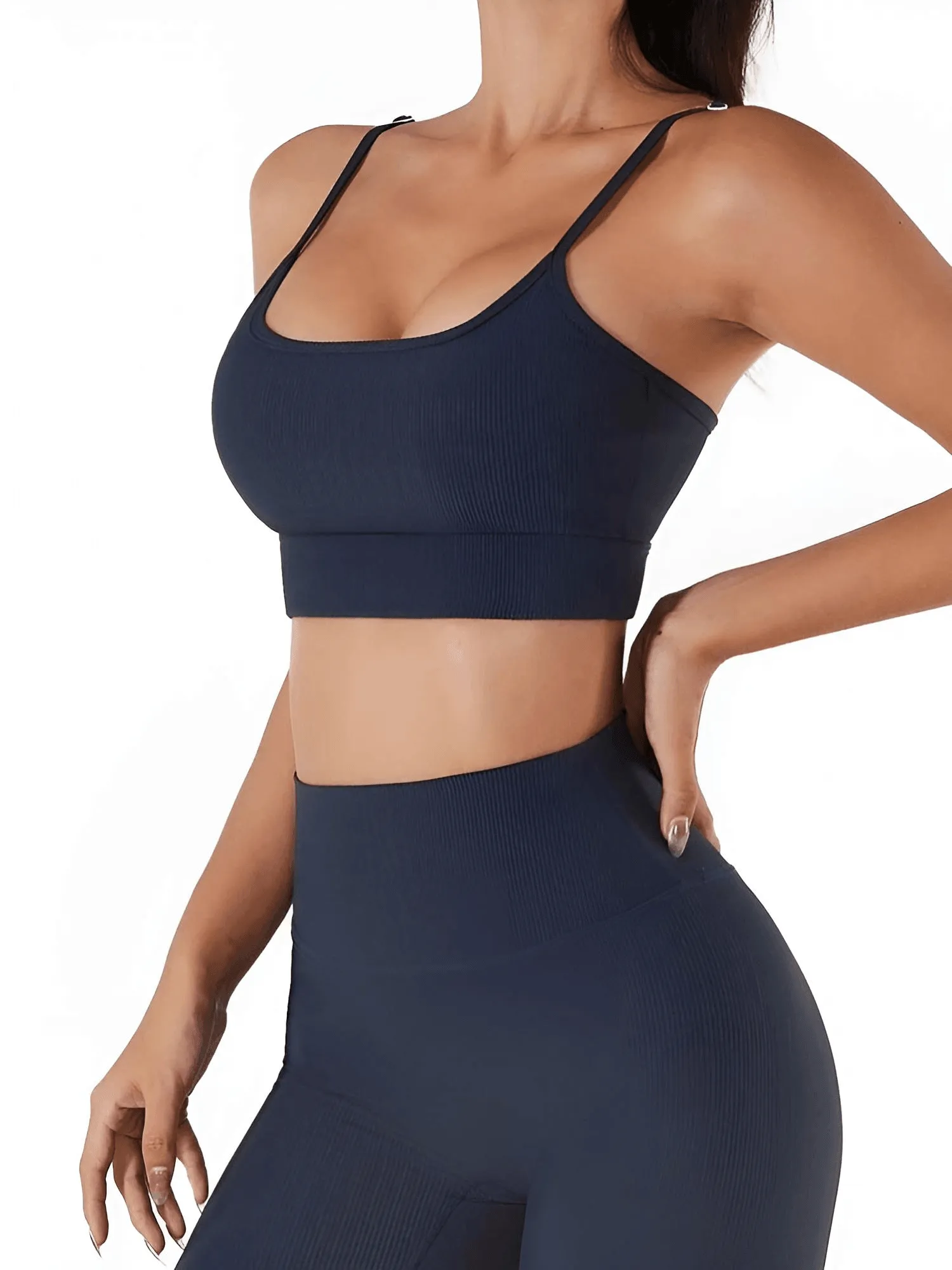 Seamless Yoga Set Female Women's Crop Top Bra & Shorts 2PCS