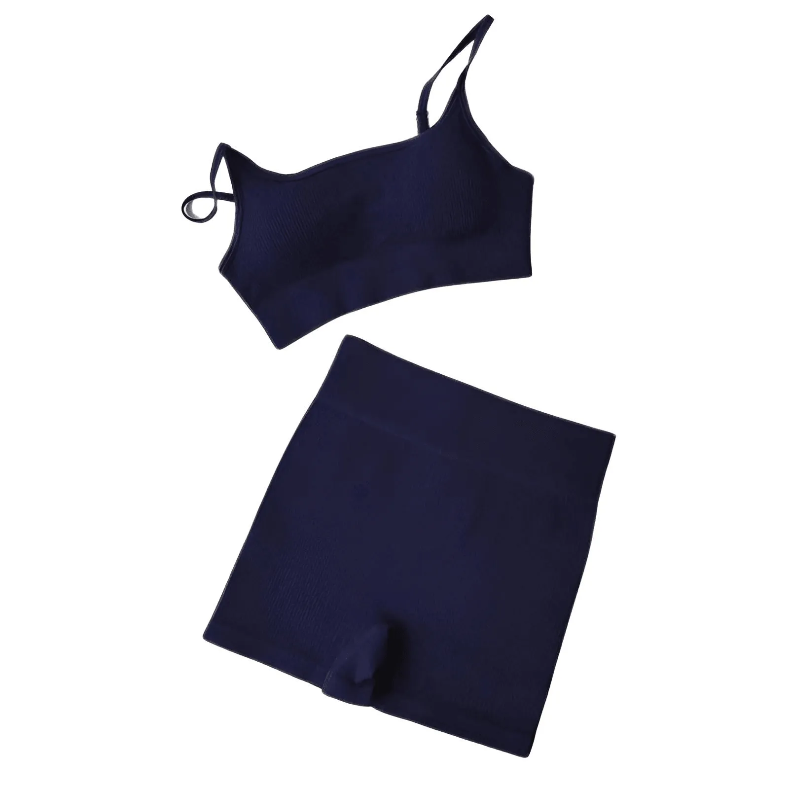 Seamless Yoga Set Female Women's Crop Top Bra & Shorts 2PCS