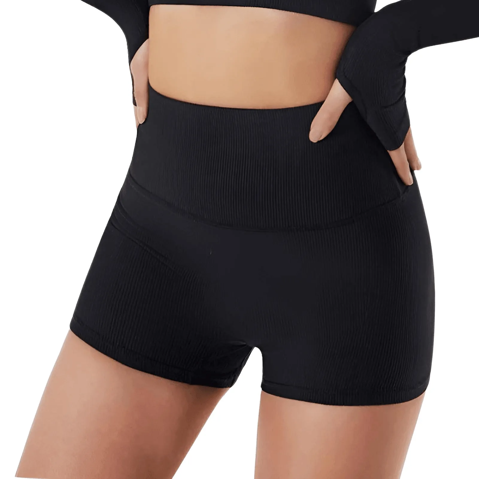 Seamless Yoga Set Female Women's Crop Top Bra & Shorts 2PCS